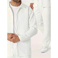 KZZ Men's Casual Outdoor Solid Color Long Sleeve Shirt and Pants Set