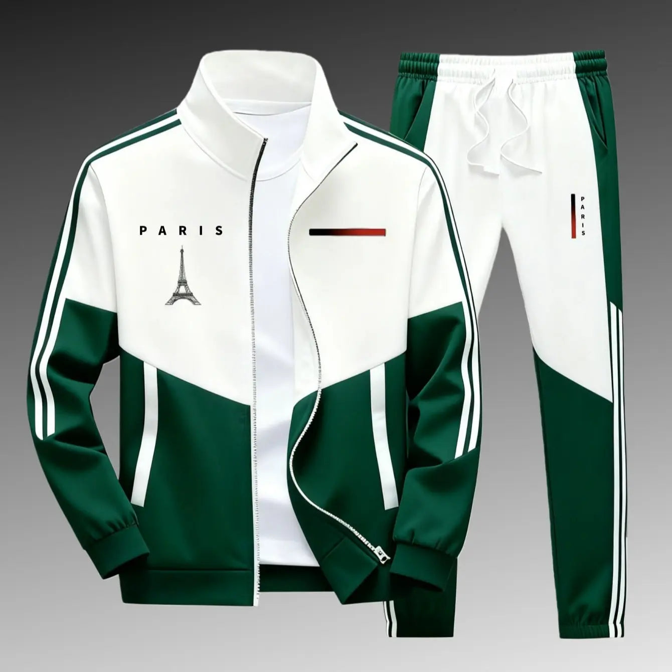 KZZ Men's Athletic Set Casual Sports Jacket and Jogging Pants