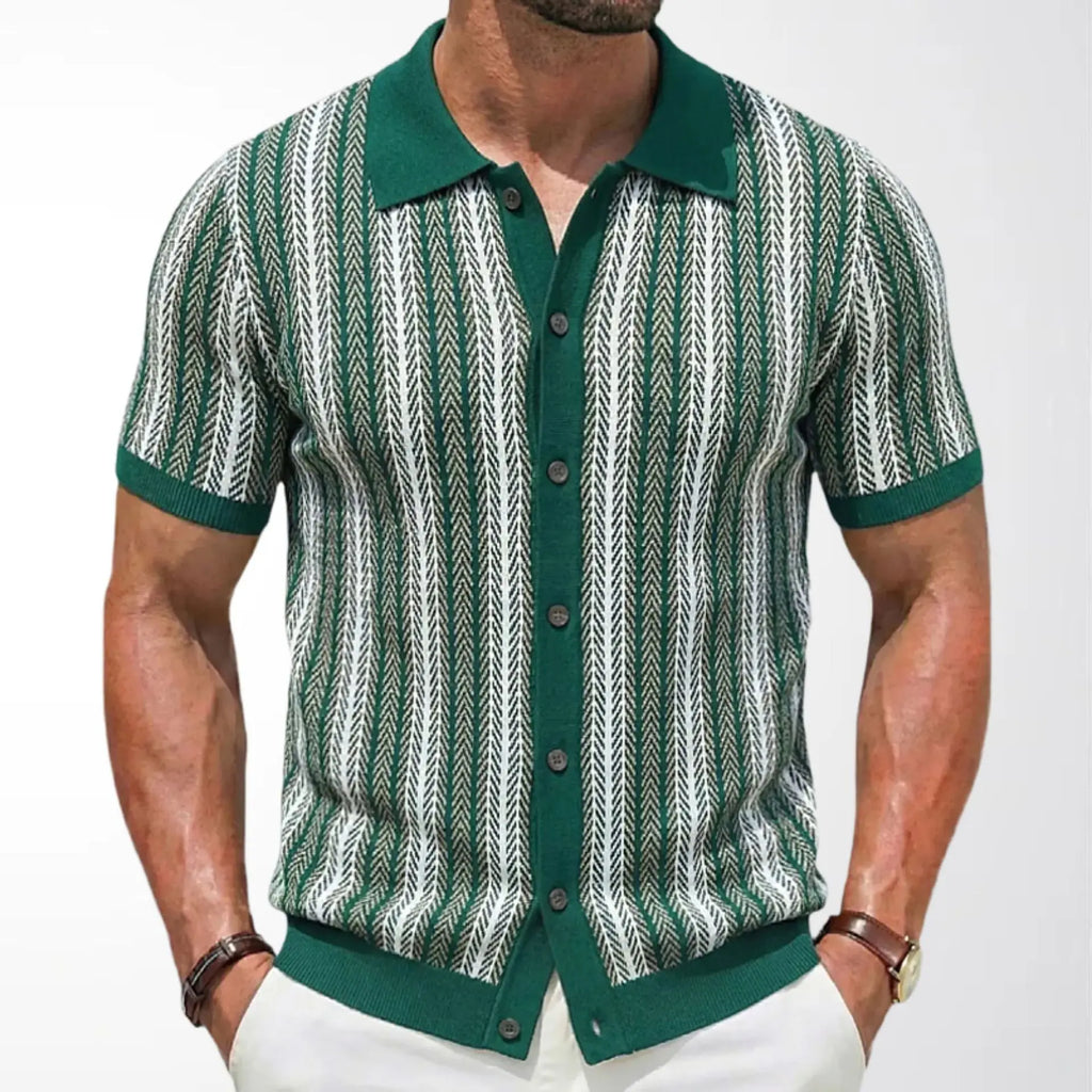 KZZ Men's High-Quality Short-Sleeve Knit Shirt