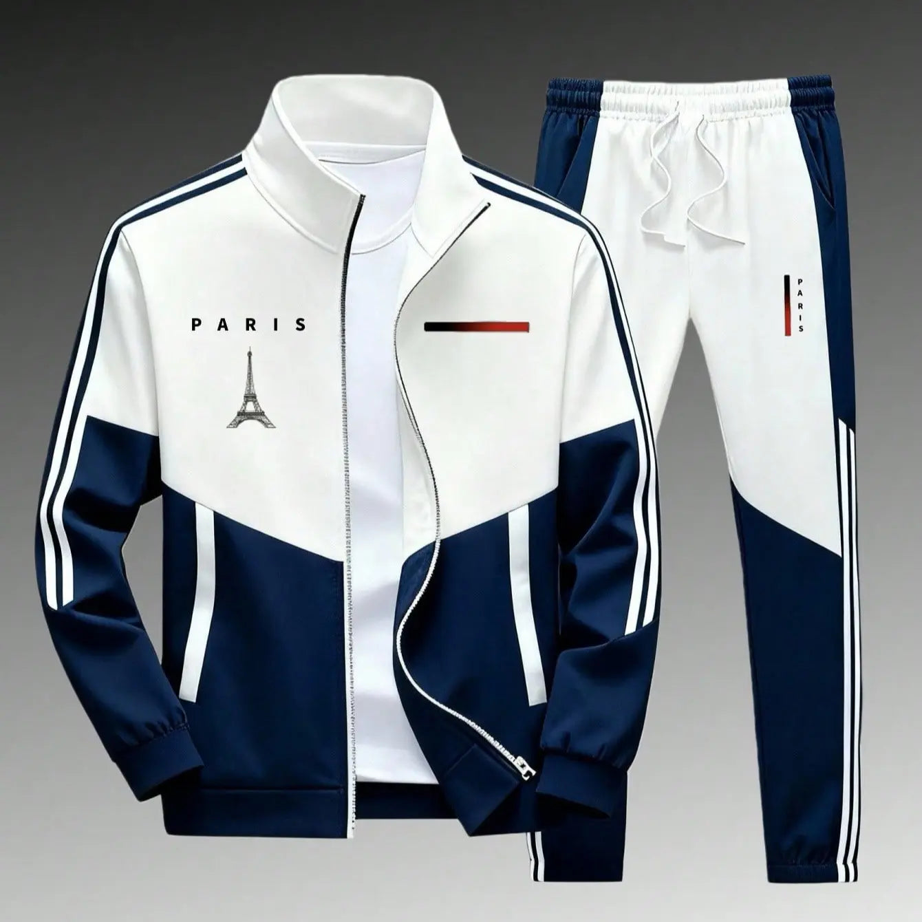 KZZ Men's Athletic Set Casual Sports Jacket and Jogging Pants