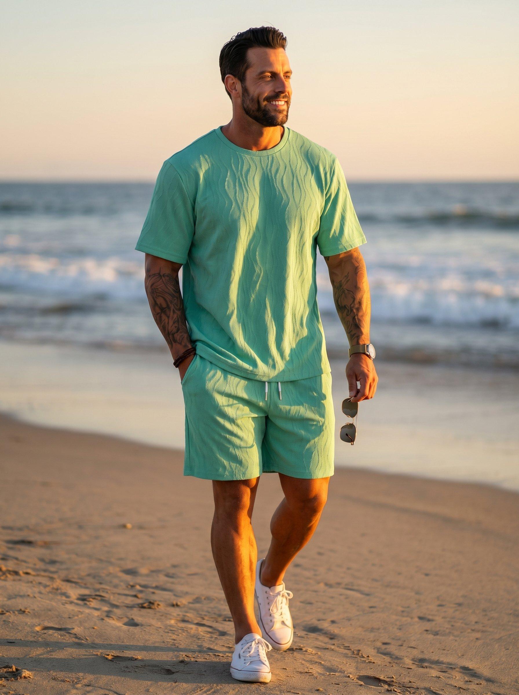 KZZ Men's Shorts and Top Set