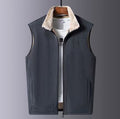 KZZ Men's Winter Outdoor Fleece Vest Sleeveless Jacket Thickly Padded Lined