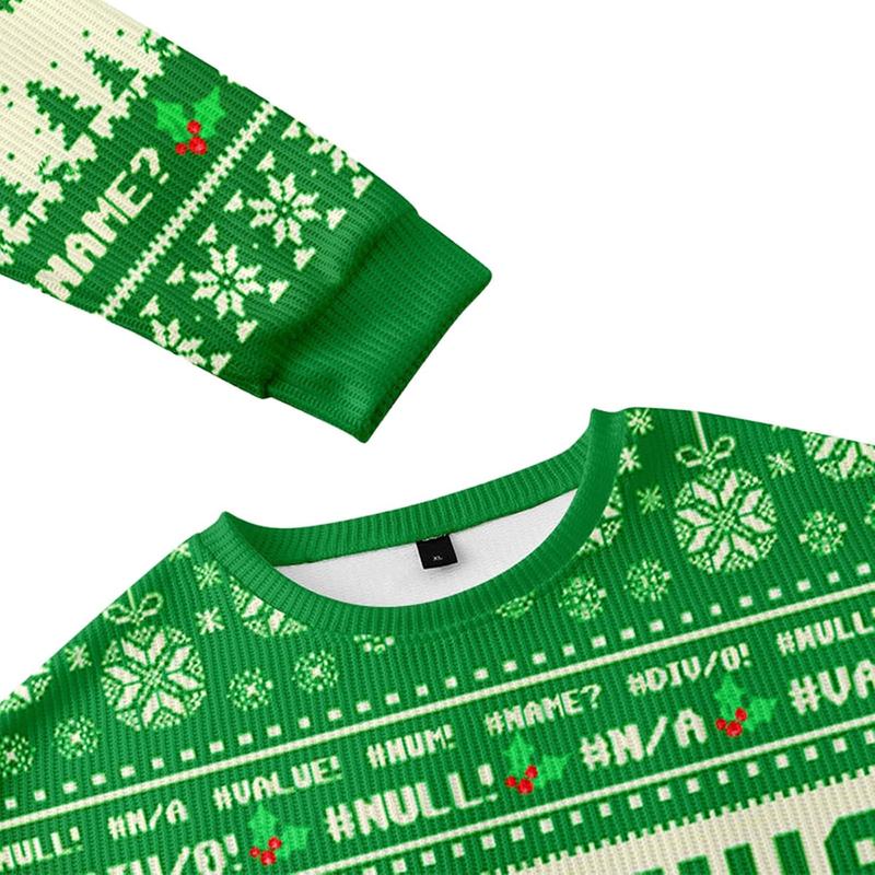 KZZ Men's Crew Neck Long Sleeve Christmas Sweatshirt