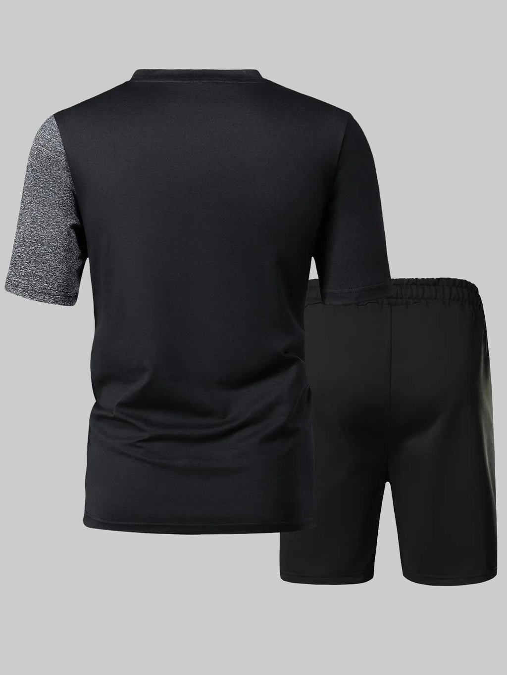 KZZ Men's Short-Sleeve T-Shirt Set with 3D Printing