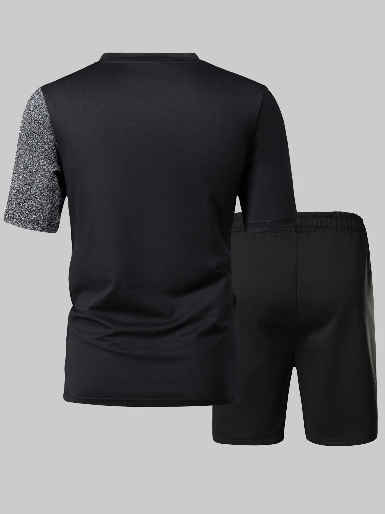KZZ Men's Short-Sleeve T-Shirt Set with 3D Printing
