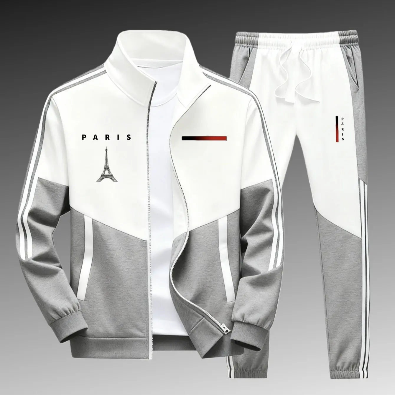 KZZ Men's Athletic Set Casual Sports Jacket and Jogging Pants