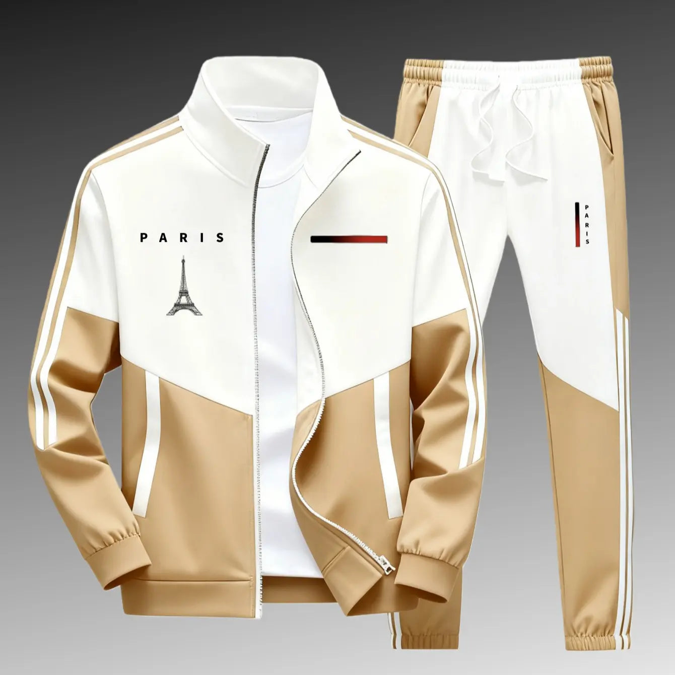 KZZ Men's Athletic Set Casual Sports Jacket and Jogging Pants