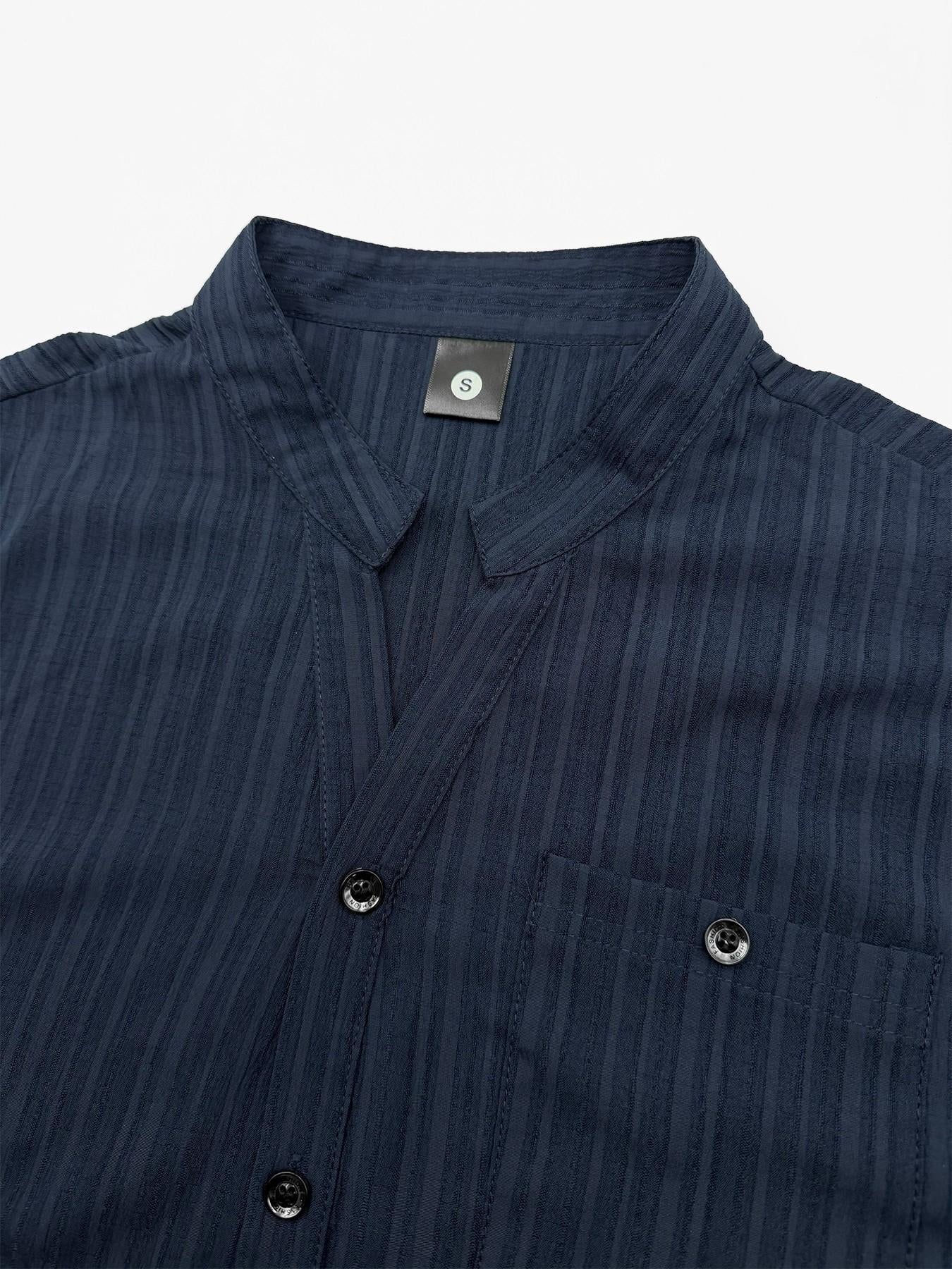 KZZ Men's Summer V-Neck Short-Sleeve Shirt