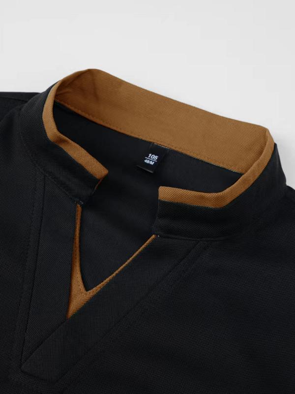 KZZ Men's versatile spring, autumn, and winter collar shirt