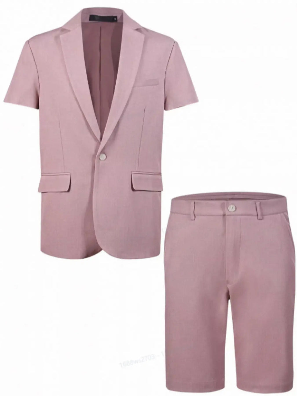 KZZ Men's Short-Sleeve Suit