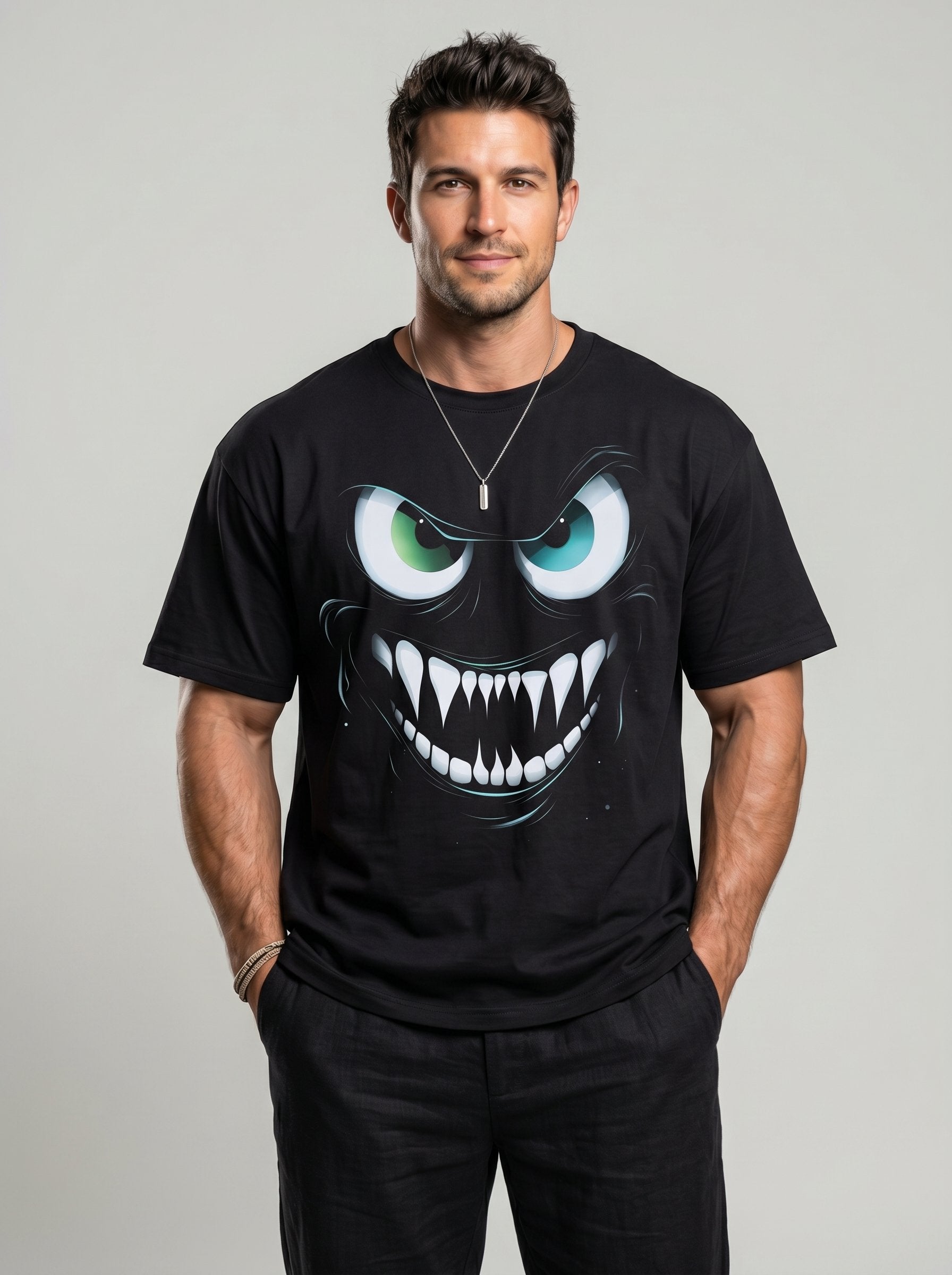 KZZ Men's 3D-Printed Short-Sleeve Shirt
