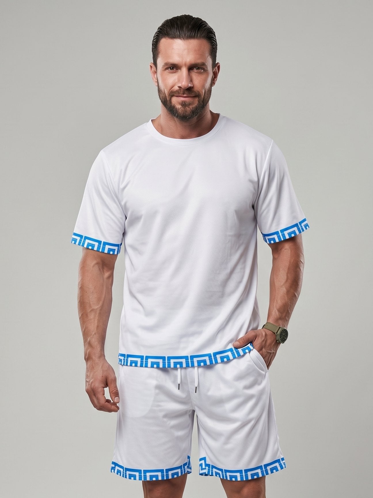 KZZ Men's Two-Piece Loungewear Set