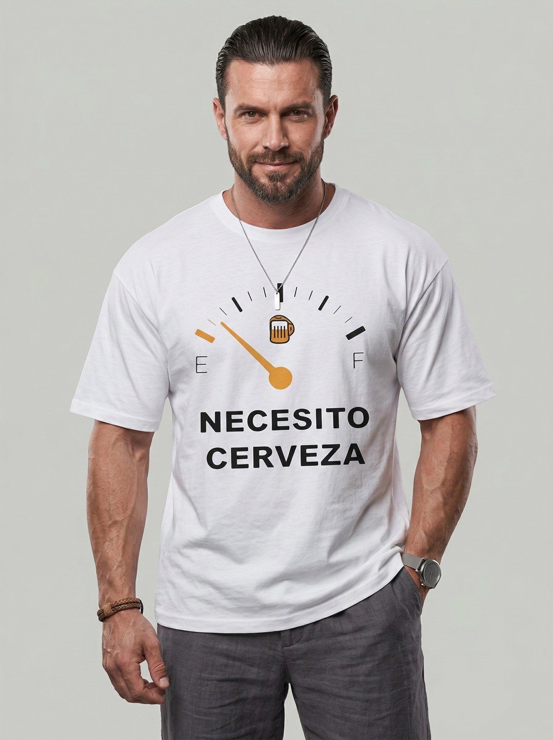 KZZ Men's Regular Fit Crew Neck T-Shirt with Letter Print