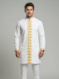 VVZ Long-Sleeve Embroidered Stand-Collar Shirt and Casual Trousers