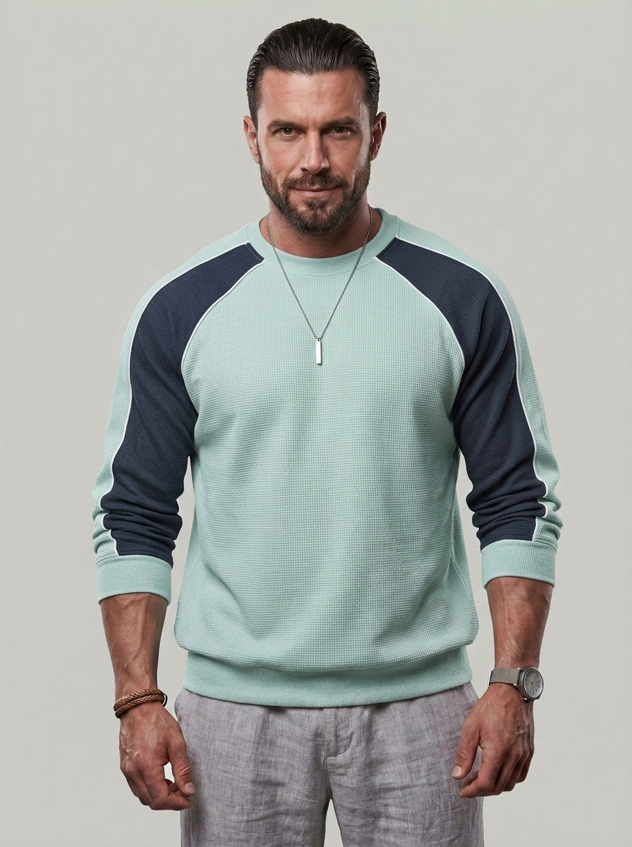 KZZ Men's Color-Block Sweatshirt