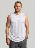 KZZ Men's Solid-Color Mesh Tank Top