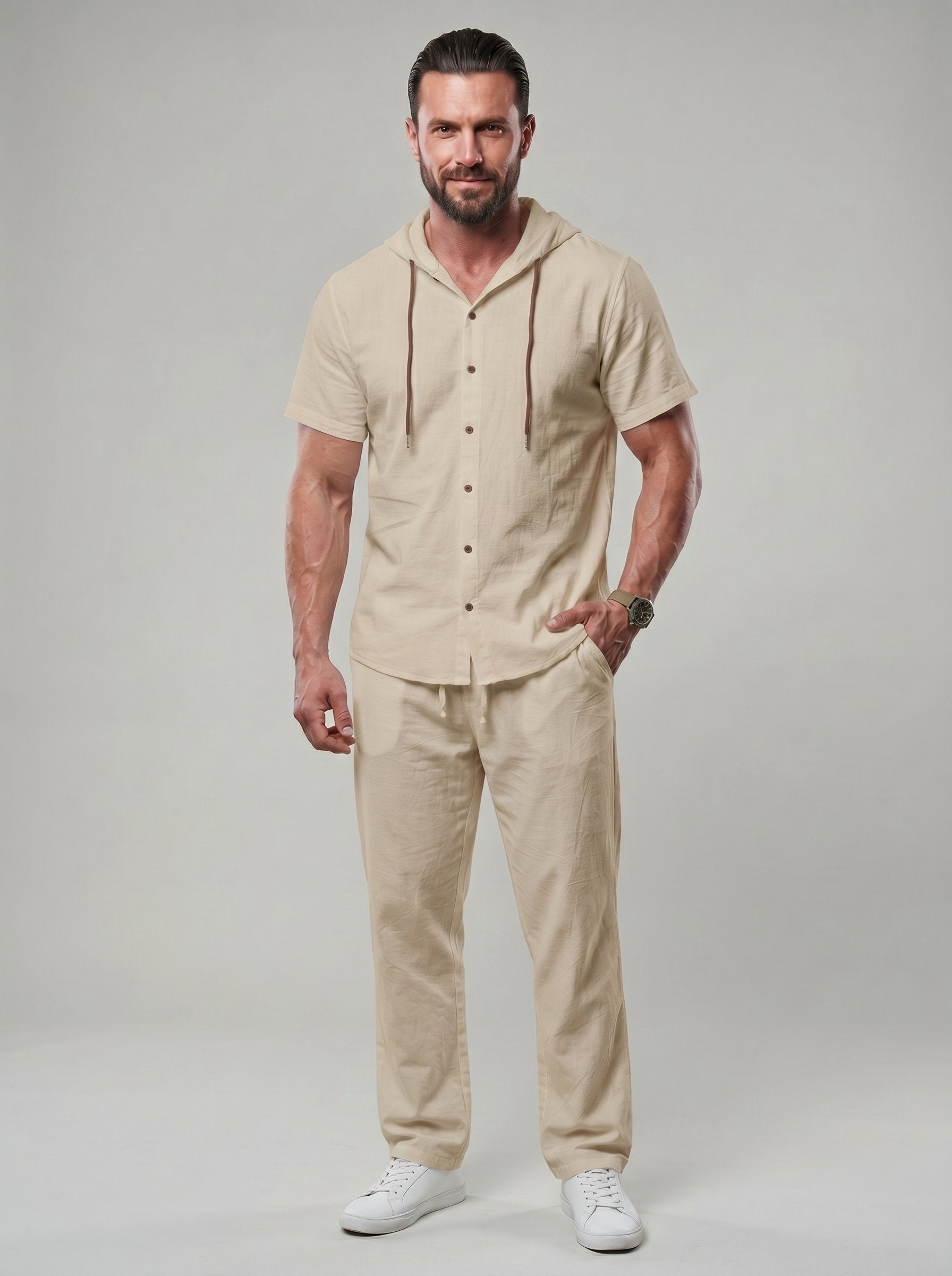 KZZ Men's lightweight two-piece set