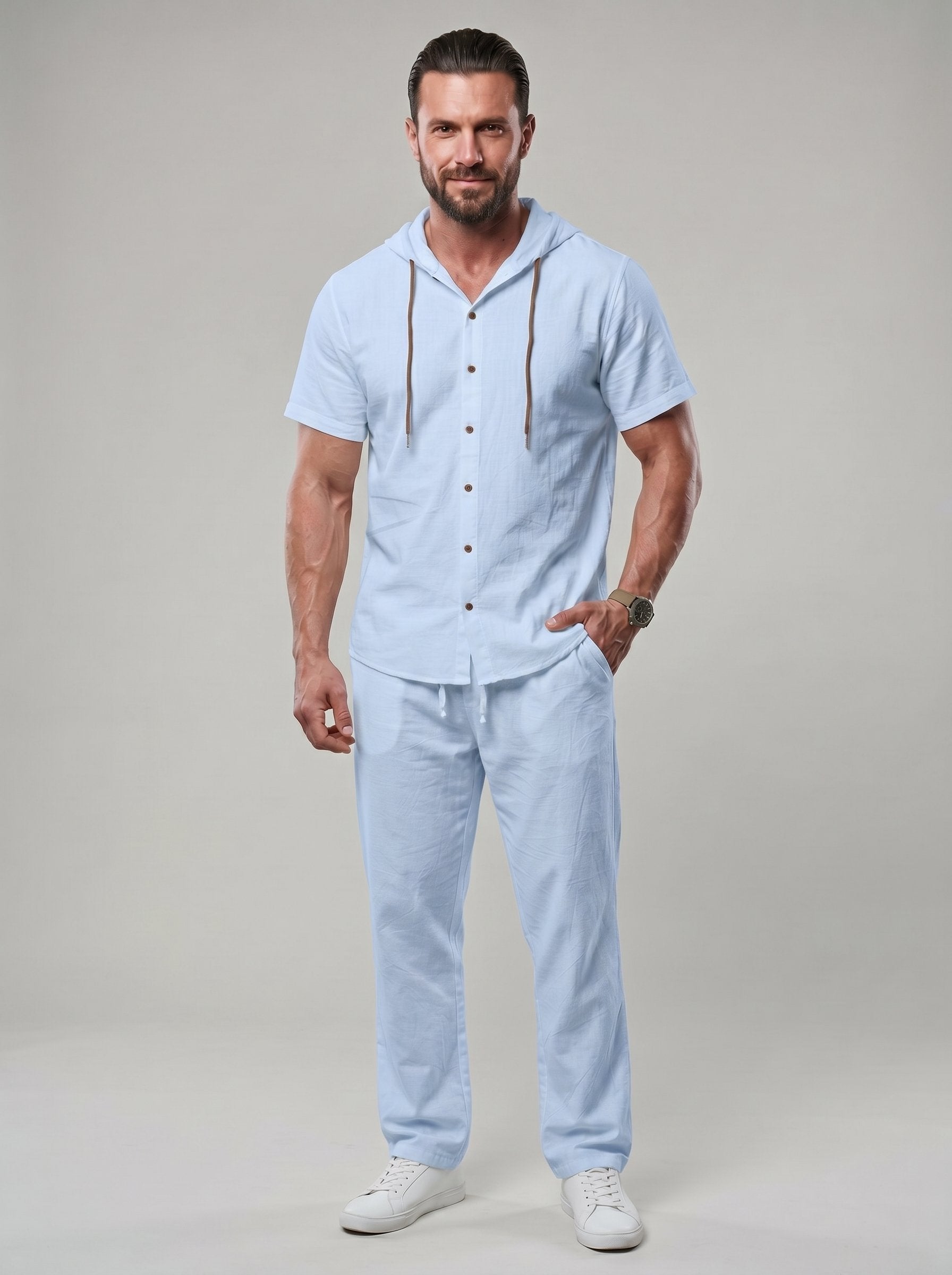KZZ Men's lightweight two-piece set