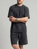 KZZ Distressed Loose-Fit T-Shirt and Drawstring Shorts