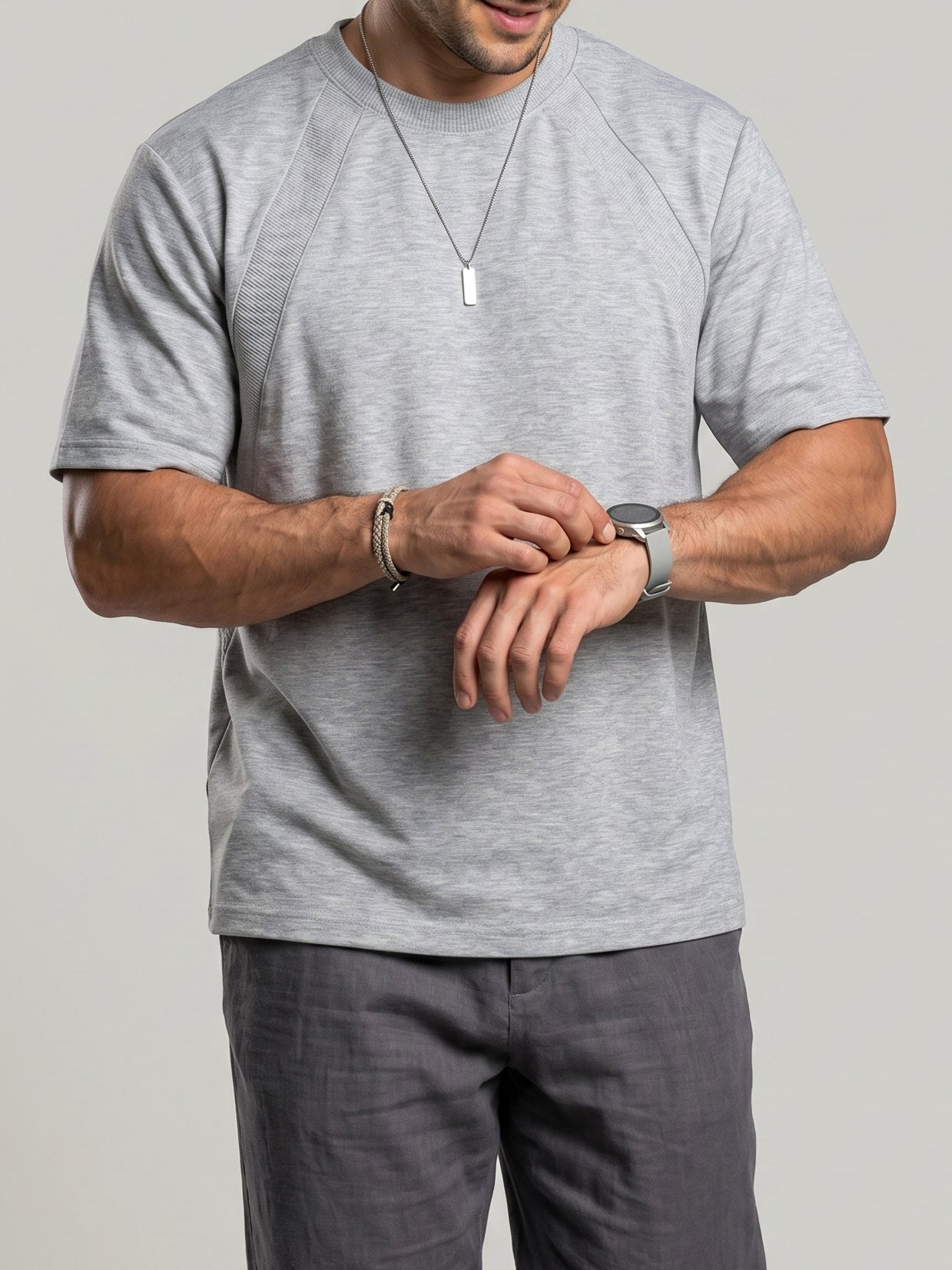KZZ Men's Crew Neck T-Shirt