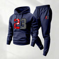 KZZ Men's Casual Athletic Long-Sleeved Hooded Jacket And Pants