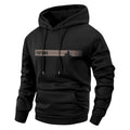 KZZ Men's Spring and Autumn Thin Long Sleeve Pocket  Printed Hooded Sweatshirt