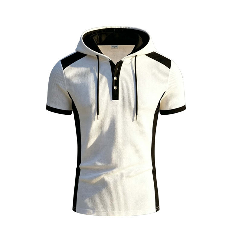 KZZ Waffle-Knit Short-Sleeve Top