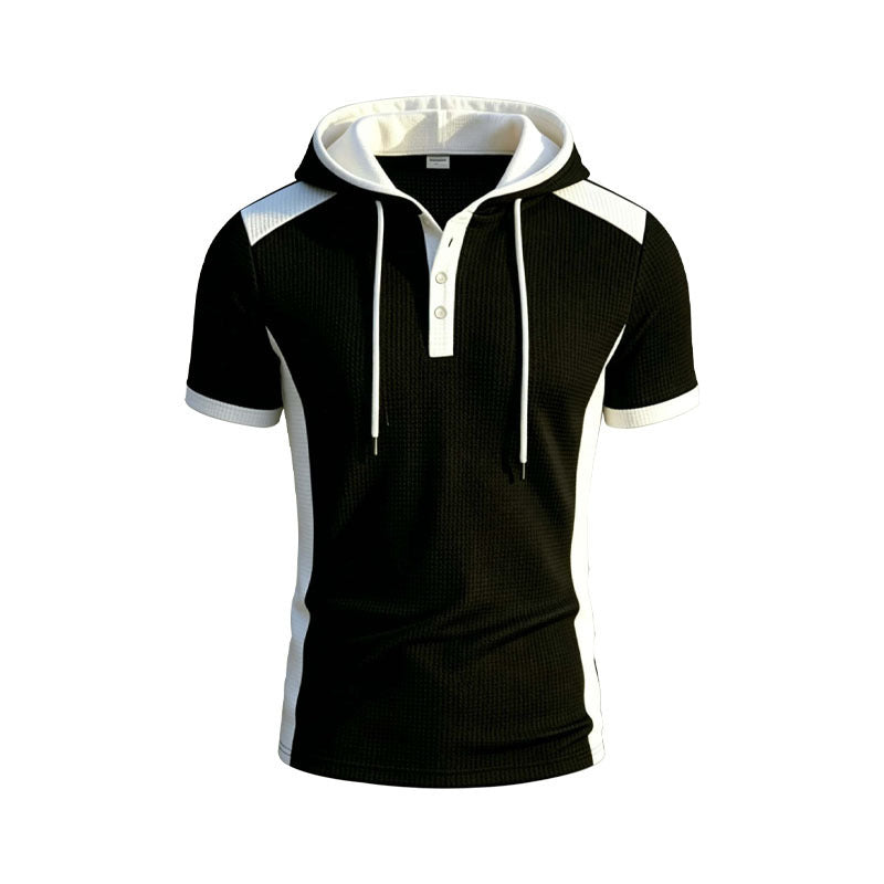 KZZ Waffle-Knit Short-Sleeve Top
