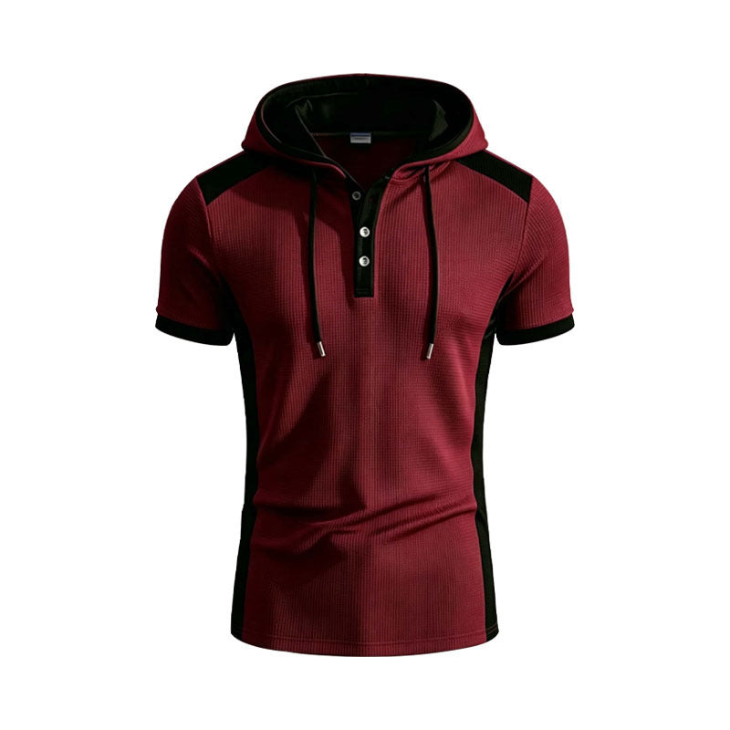 KZZ Waffle-Knit Short-Sleeve Top