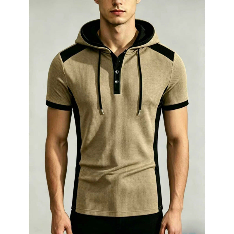 KZZ Waffle-Knit Short-Sleeve Top