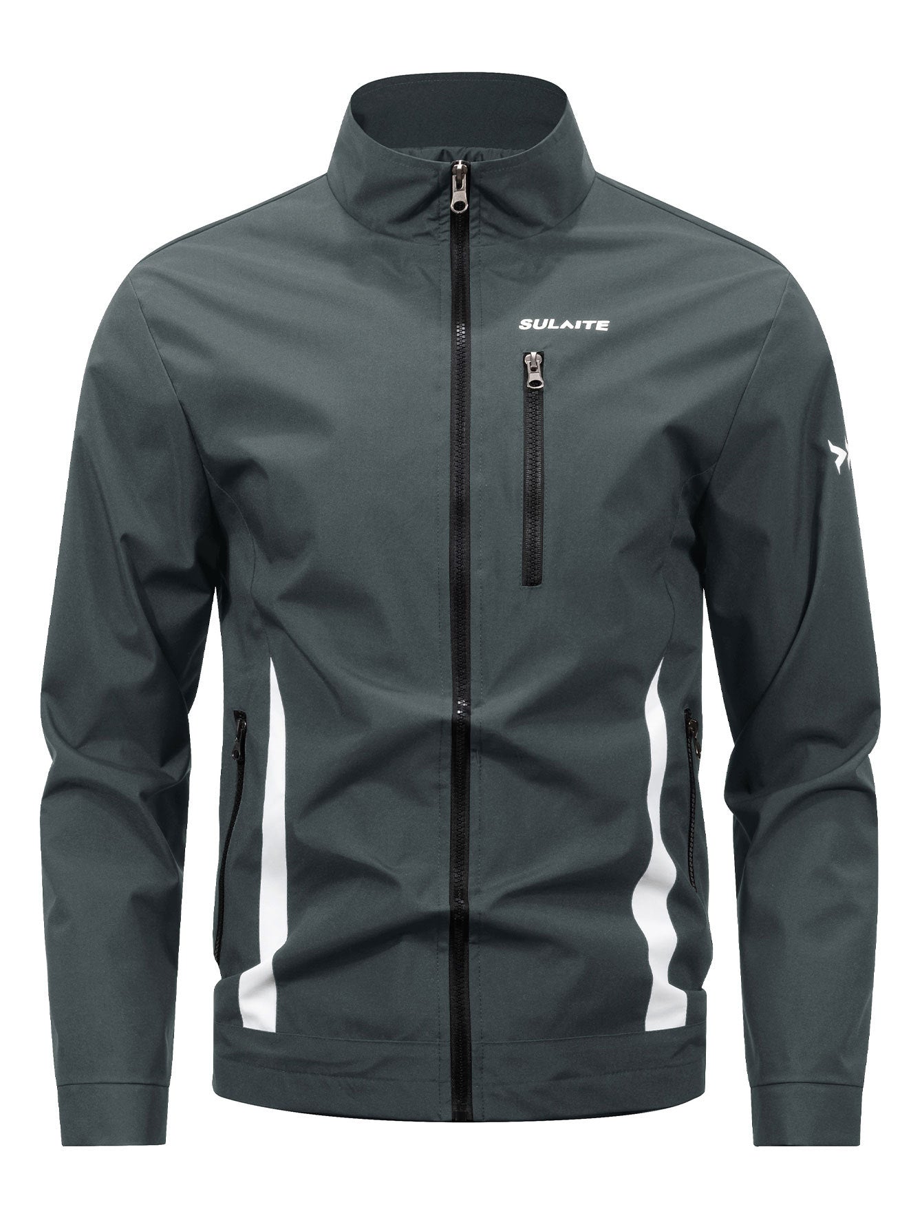 KZZ  Men's spliced contrasting letter racing jacket