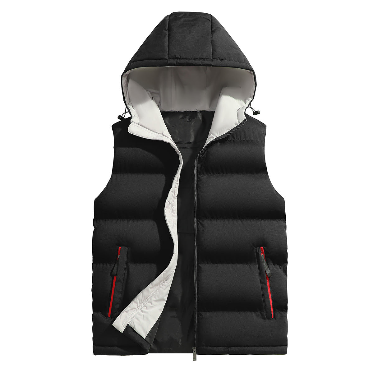 KZZ Men's versatile hooded casual vest