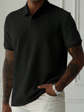 KZZ Men's Textured Polo Shirt