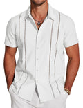 KZZ 3D Printed Short-Sleeve Shirt for Men