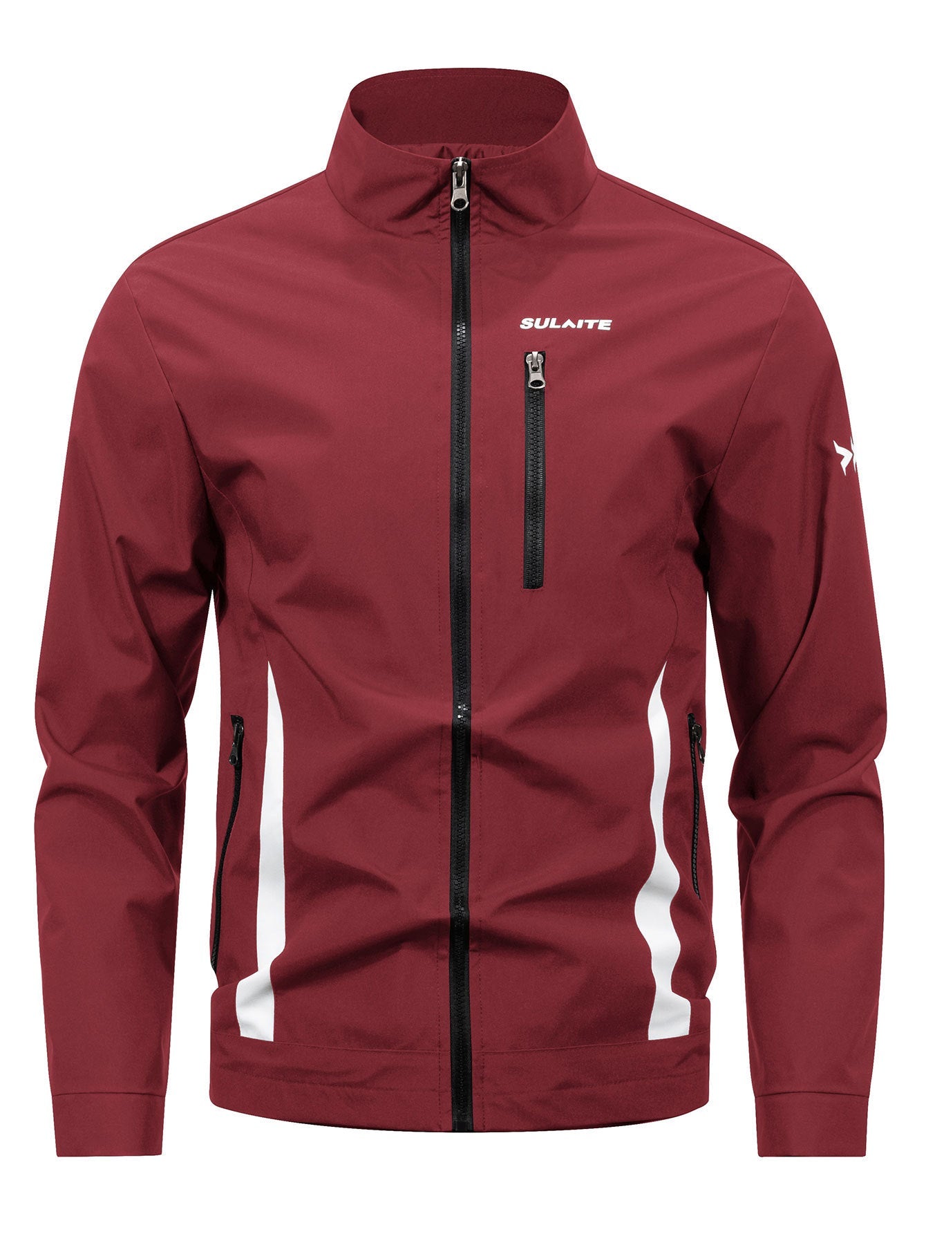 KZZ  Men's spliced contrasting letter racing jacket