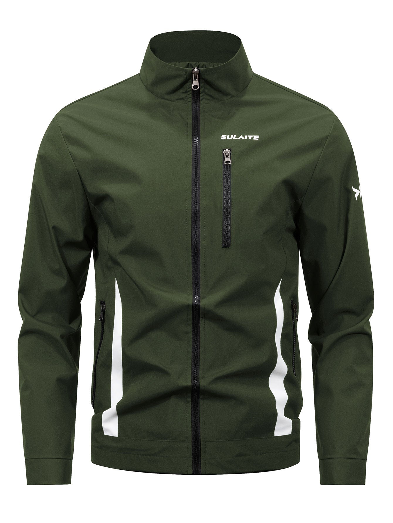 KZZ  Men's spliced contrasting letter racing jacket