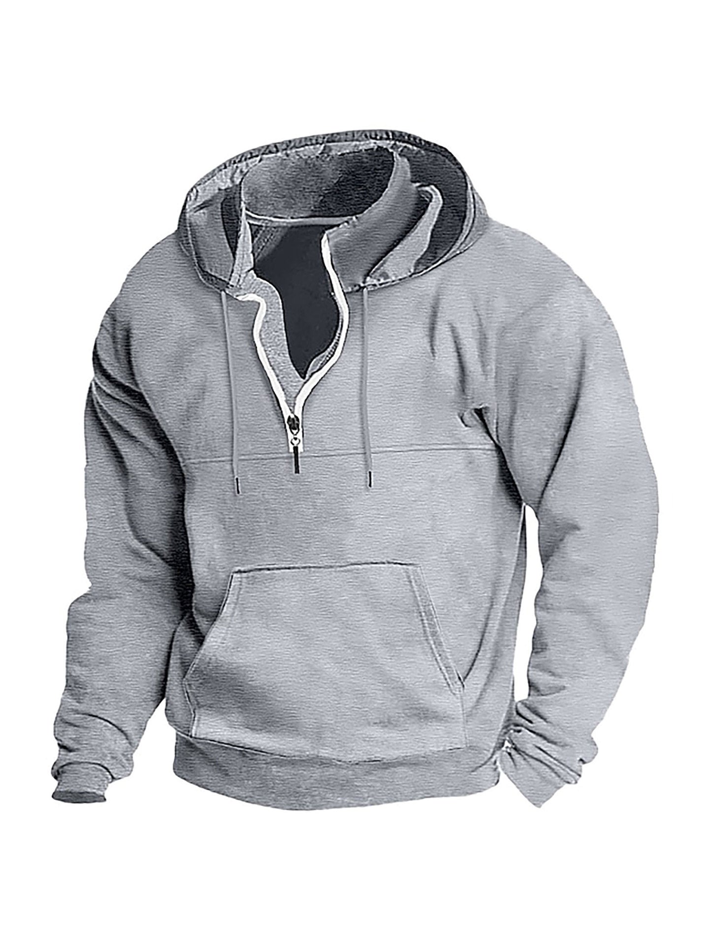 KZZ Men's Heavyweight Hooded Sweatshirt - Winter Warm Pullover Hoodie