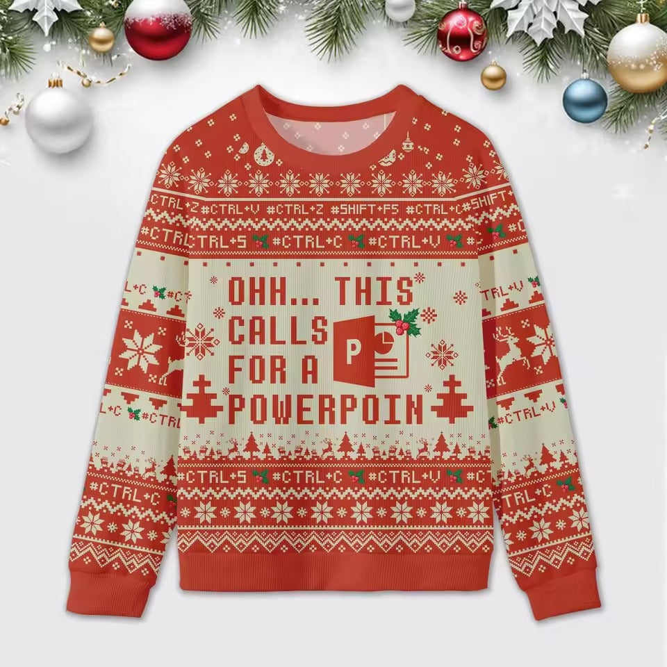 KZZ Men's Crew Neck Long Sleeve Christmas Sweatshirt
