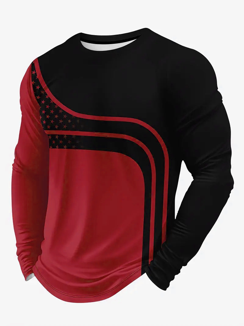 KZZ Men's Casual Sporty Long Sleeve Top