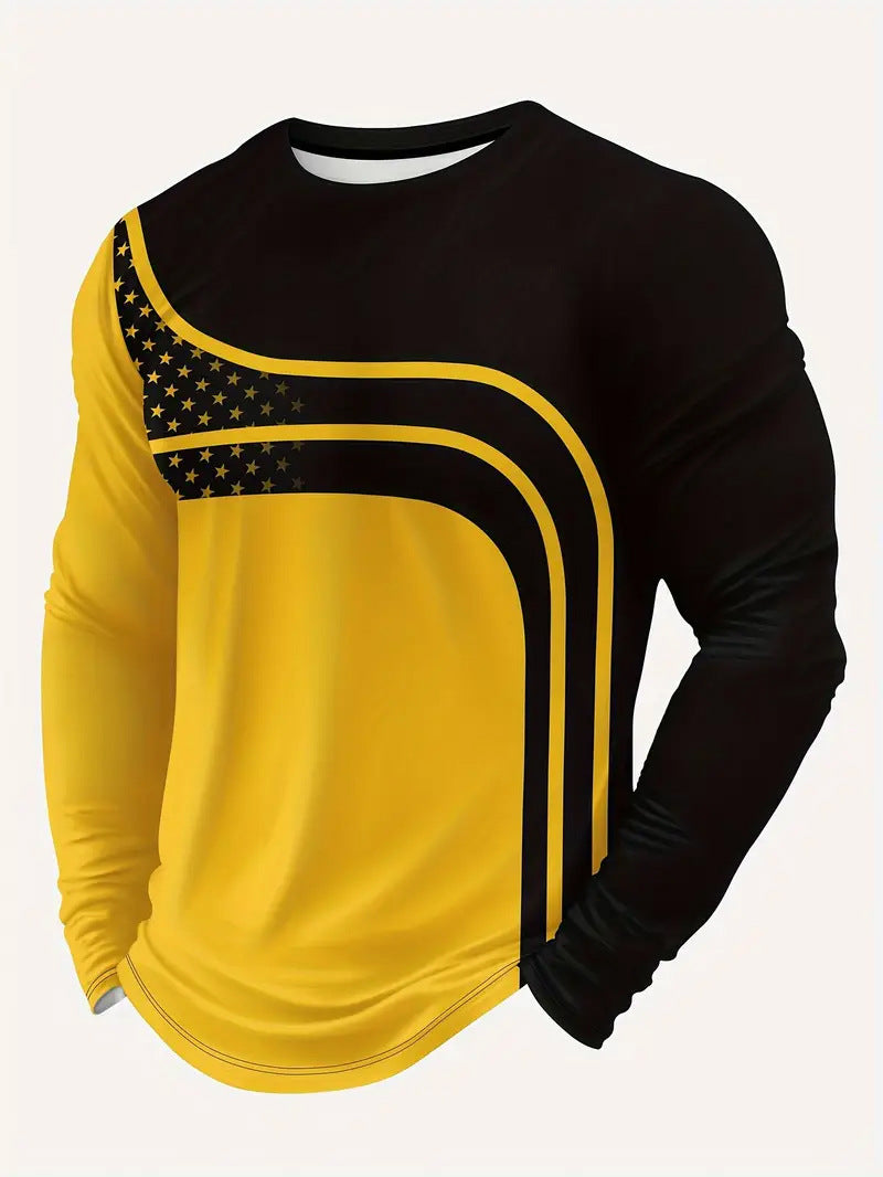 KZZ Men's Casual Sporty Long Sleeve Top