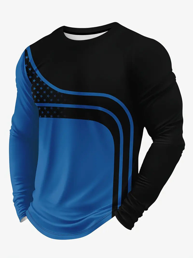 KZZ Men's Casual Sporty Long Sleeve Top