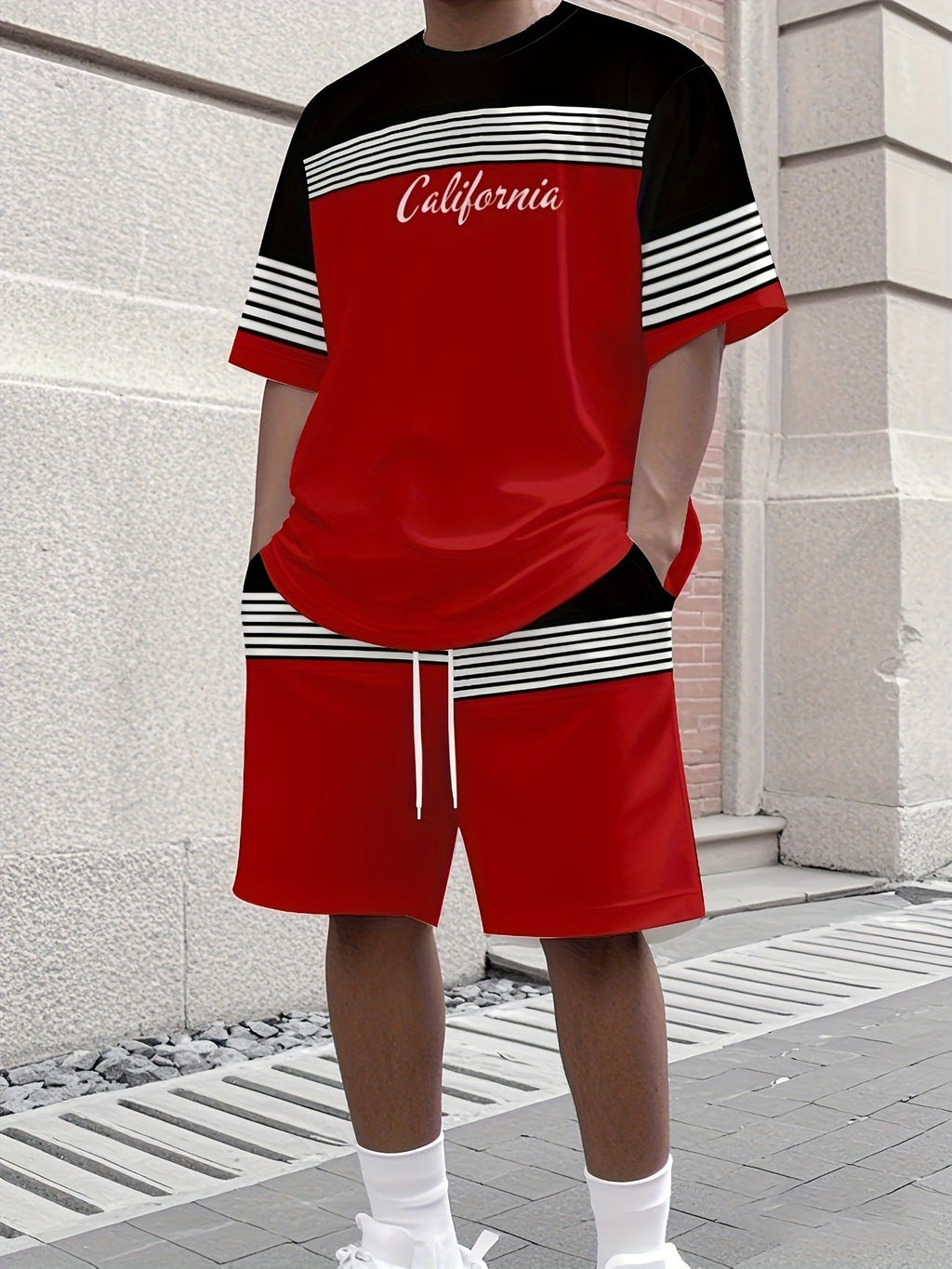 KZZ Men's Sporty Tee Short Set
