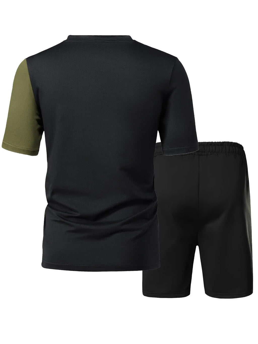 KZZ Men's Short-Sleeve T-Shirt Set with 3D Printing