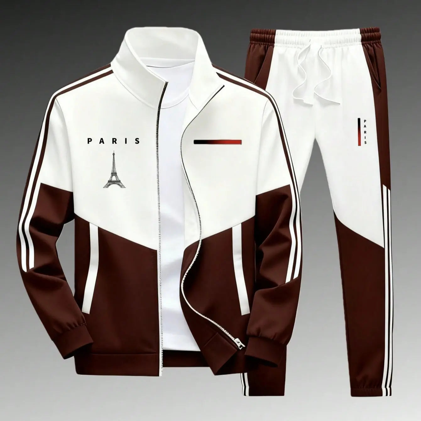 KZZ Men's Athletic Set Casual Sports Jacket and Jogging Pants