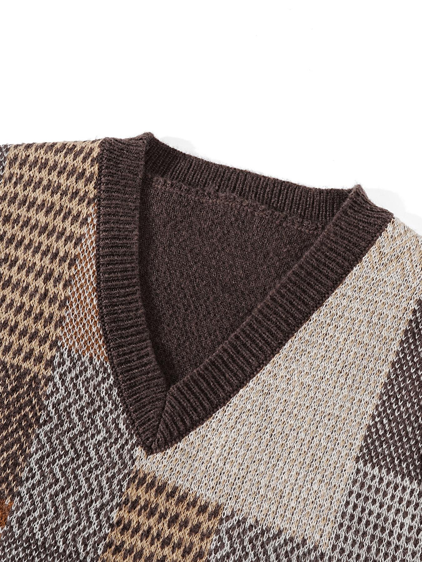 KZZ Unisex Retro Knitted Vest