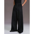 KZZ Men's Pleated Wide-Leg Dress Trousers
