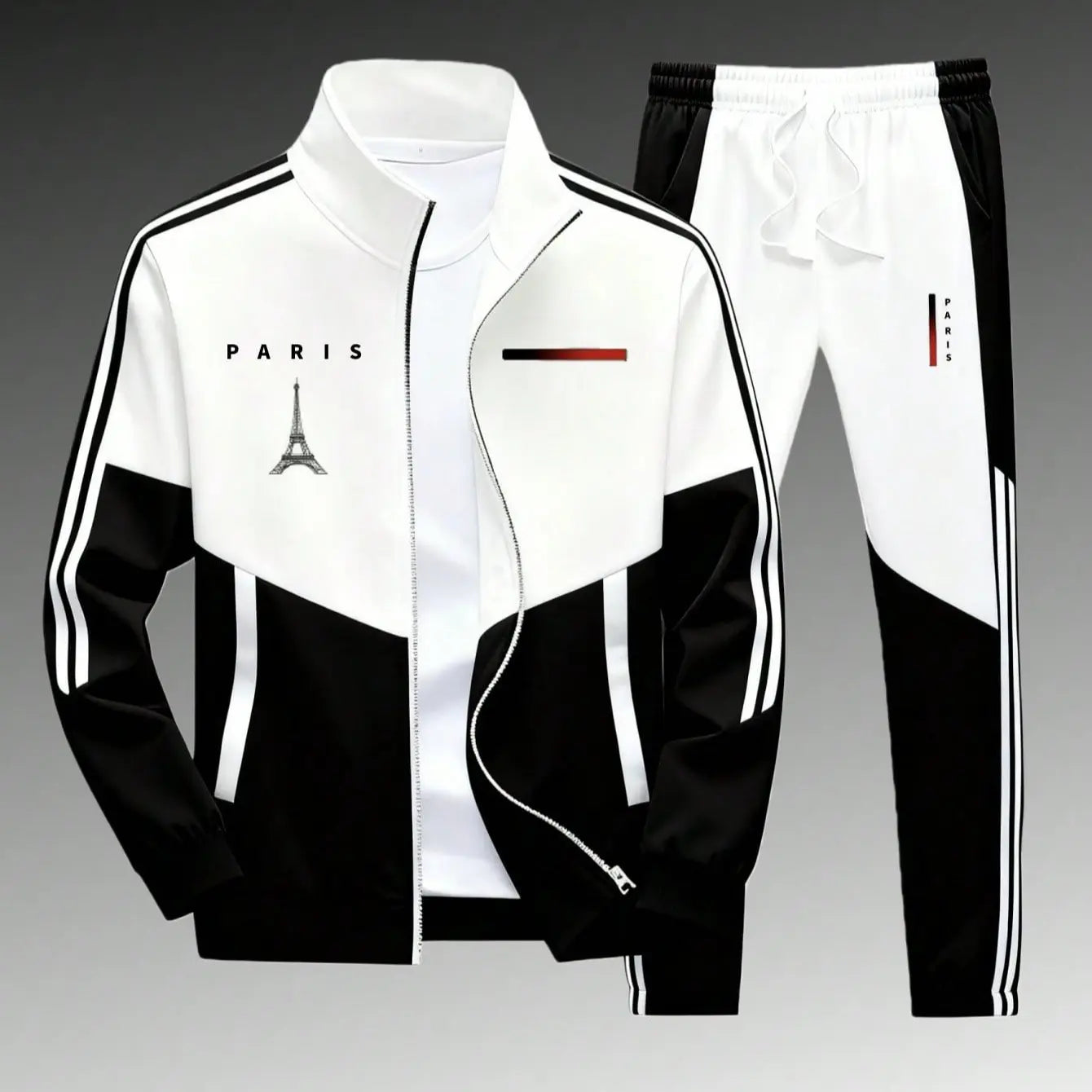 KZZ Men's Athletic Set Casual Sports Jacket and Jogging Pants