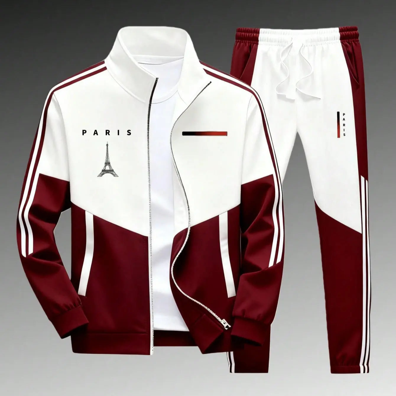 KZZ Men's Athletic Set Casual Sports Jacket and Jogging Pants