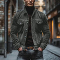KZZ Men's Autumn/Winter New Arrival Corduroy Long-Sleeved Jacket