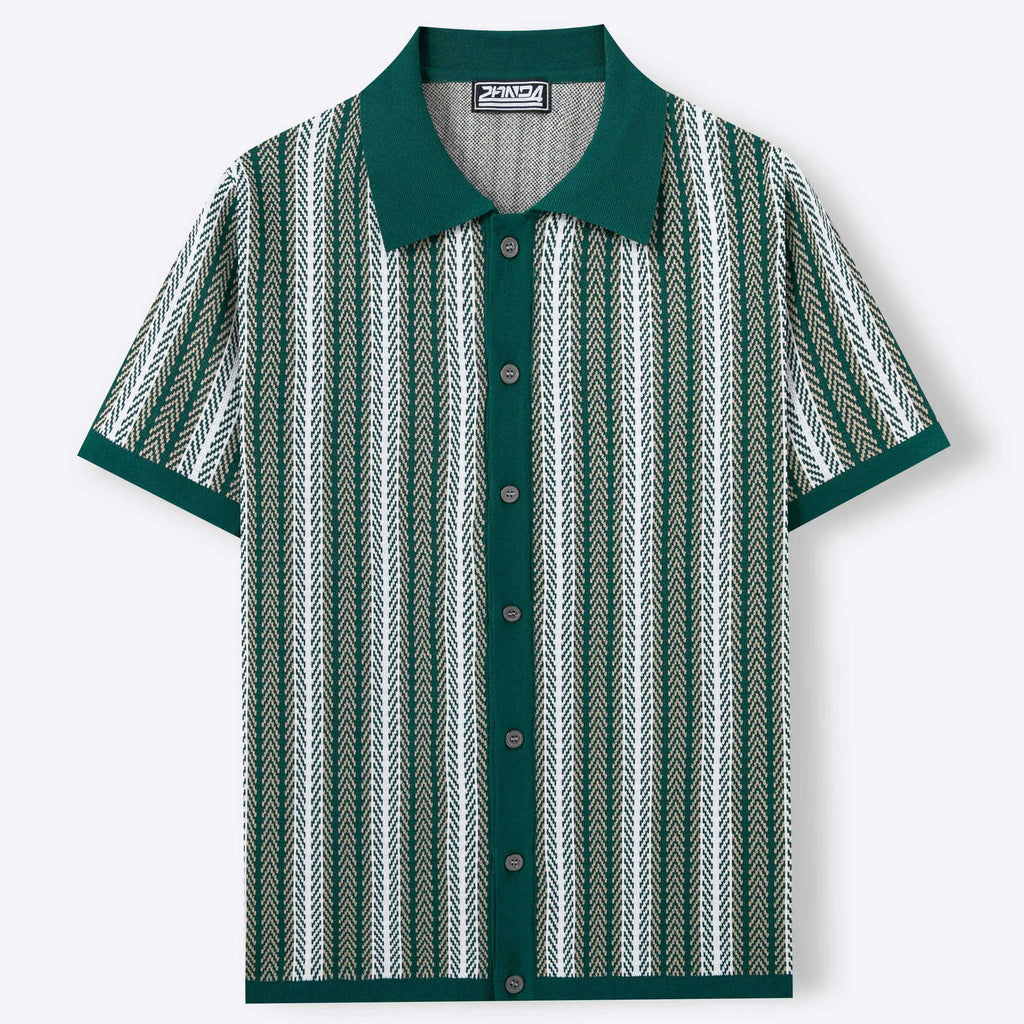 KZZ Men's High-Quality Short-Sleeve Knit Shirt